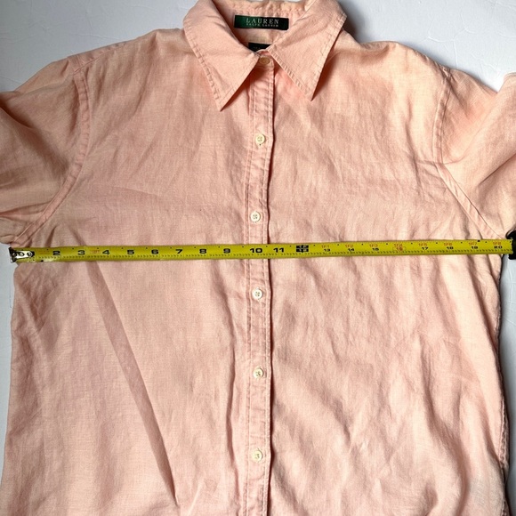 Ralph Lauren | 100% Linen Shirt Pink | Women’s S | Relaxed Fit | 3/4 Sleeve - Picture 4 of 8